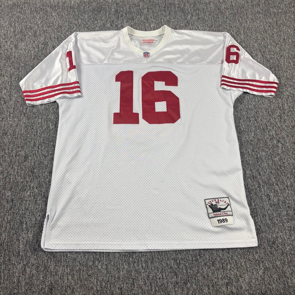 Mitchell & Ness 1989 Retro Throwback Joe Montana 49ers Jersey White Size 50
